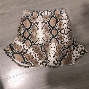 Snake Print Mini Skirt